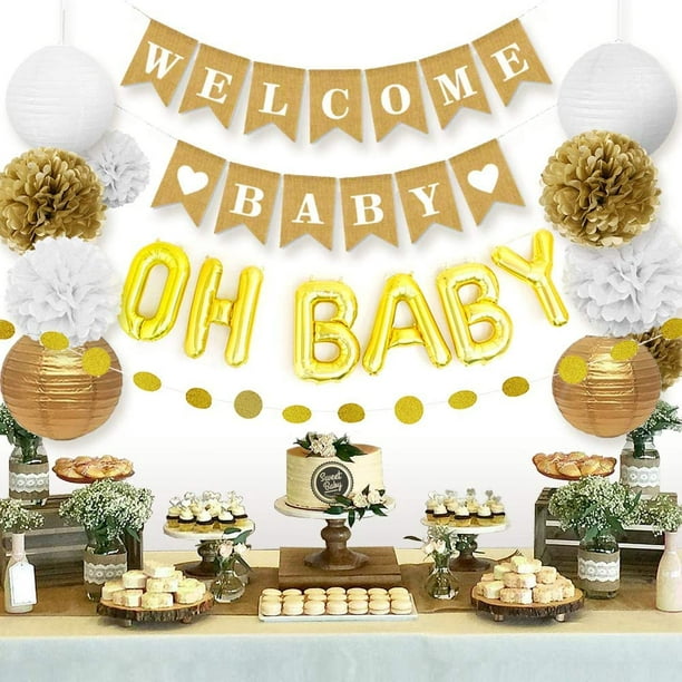 1.5 m Or Oh Baby Bunting Bannière Baby Shower Party Décoration Guirlande Décor